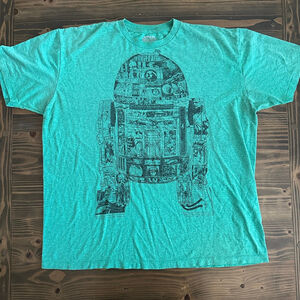 Men’s Star Wars R2-D2 Graphic Short Sleeve Tee Green Size L